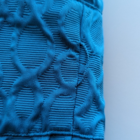 Studio I Sleeveless Textured Faux Wrap Shift Dress Lined Capri Aqua Blue- sz 24W - Picture 6 of 8